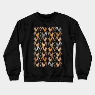 Cute and Colorful Squirrel Pattern Crewneck Sweatshirt